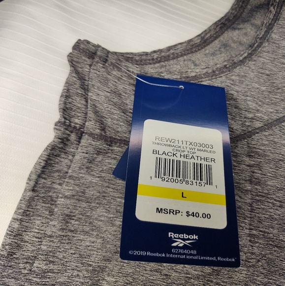 NEW Reebok Grey Gym Tank Top Size Large - Picture 2 of 8